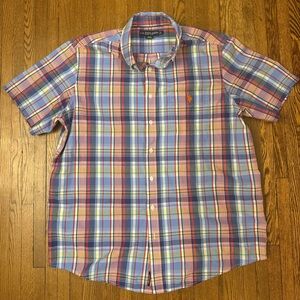 U.S. Polo Assn. Men's Colorful Plaid Button Down Shirt